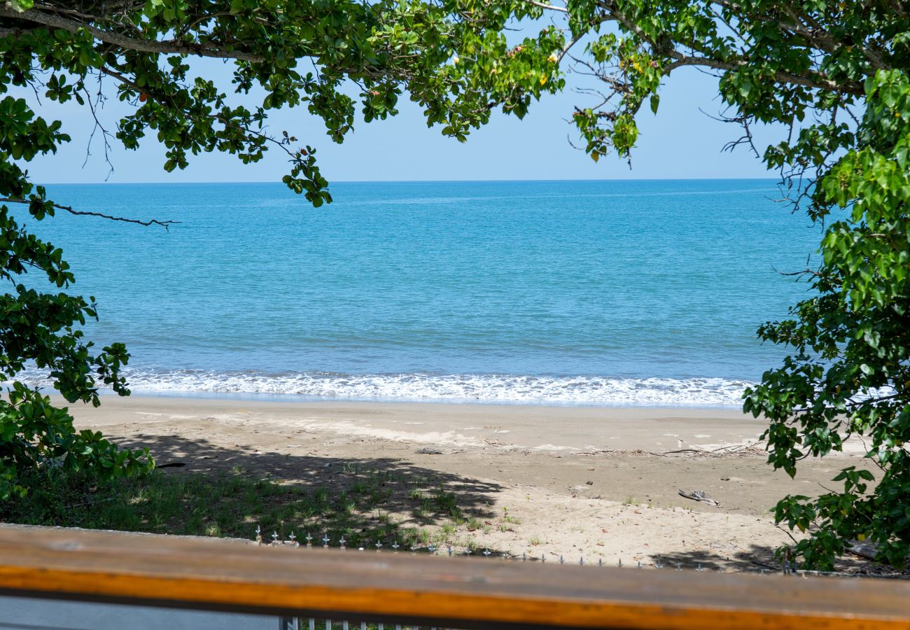 Apartment in Mayaguez - Oceanfront Retreat w/ Terrace, Direct access to Beach & BBQ