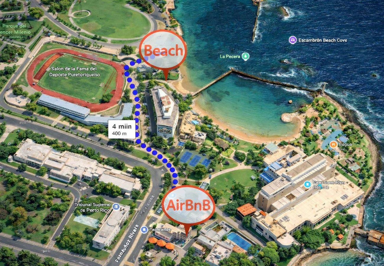 Apartment in San Juan - Budget Friendly Apt with 2 Balconies Near Beach 