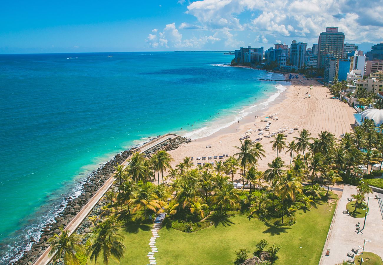 Apartment in San Juan - Vibrant 1BR w Balcony, Steps to Escambron Beach