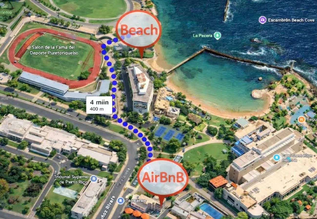 Apartment in San Juan - 2BR Walk to Beach & Old San Juan 